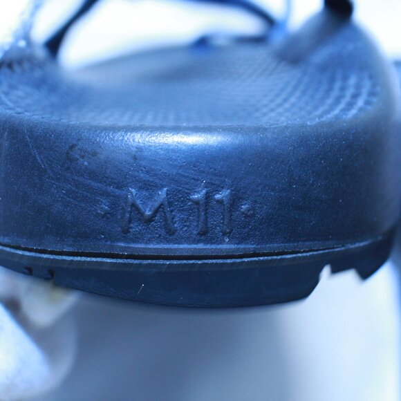 Chaco Size M 11 Gray Blue Stripe Z/2 Classic Toe Loop Adjustable Sport Sandals - Picture 6 of 12